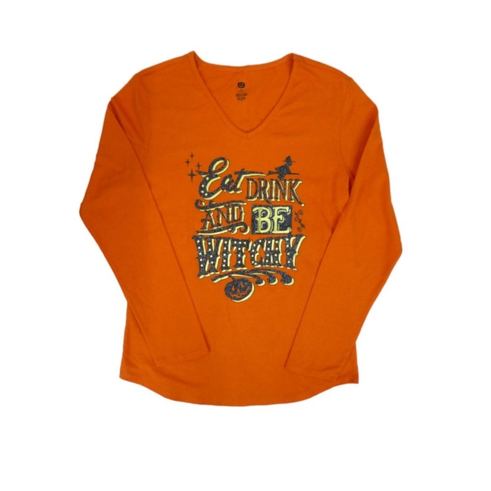 Eat Drink And Be Witchy Halloween Long Sleeve Shirt